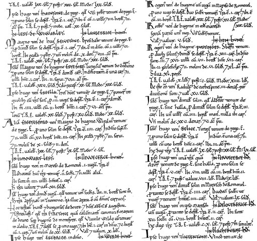 Extract from the original Domesday Book