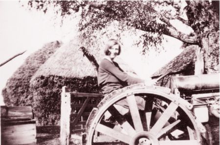 Delice Lloyds driving a tractor