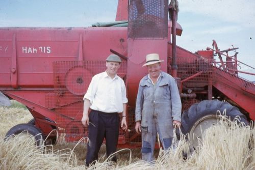 Bill Cragg and Peter Cripps and Massey Ferguson Combine, 1965